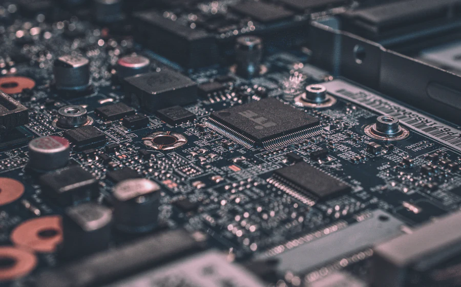 Close-up of a computer circuit board
