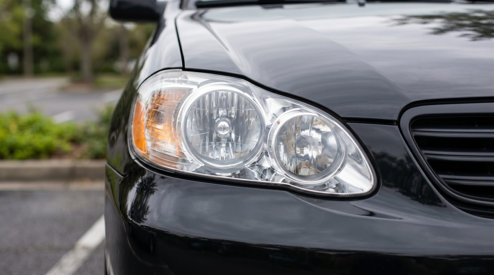After — clear, restored headlight