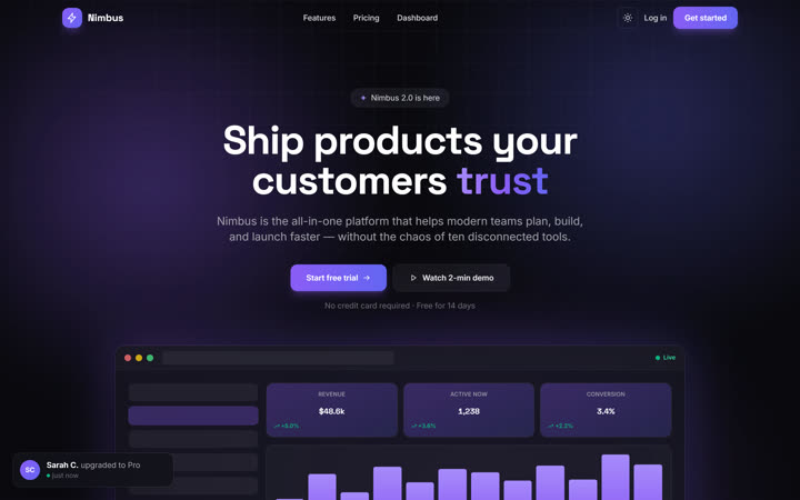 Nimbus product preview